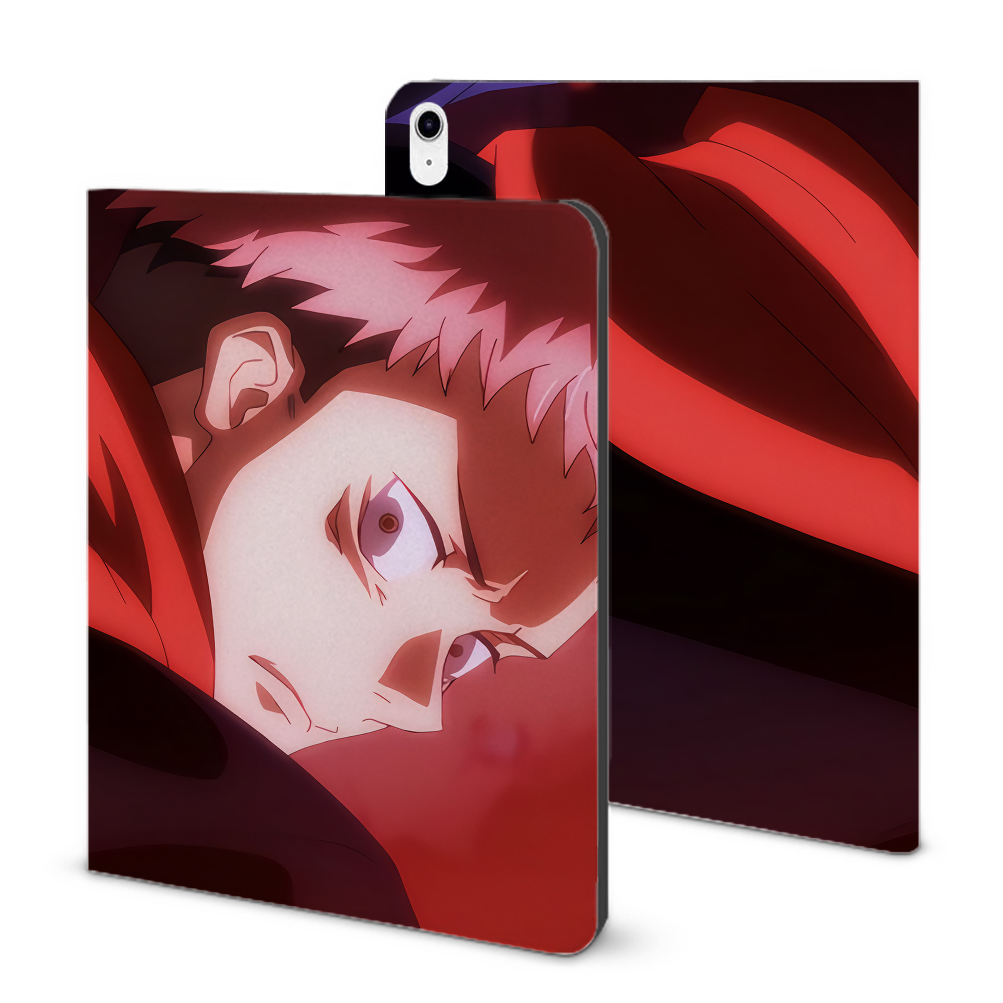 （画像用） 呪術廻戦 Jujutsu Kaisen IPad ケース ブック型 PUレザー TPU 耐衝撃 軽量 薄型 ペン収納なし 全面保護 IPad 各モデル対応